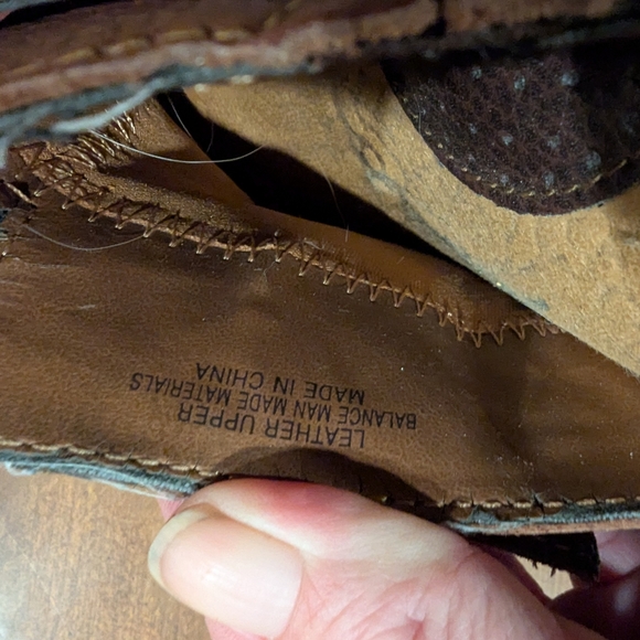 Brown and Black Leather Mules with Decorative Strap - Picture 12 of 12